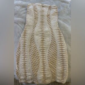 White Sequin Banjul Mini Dress